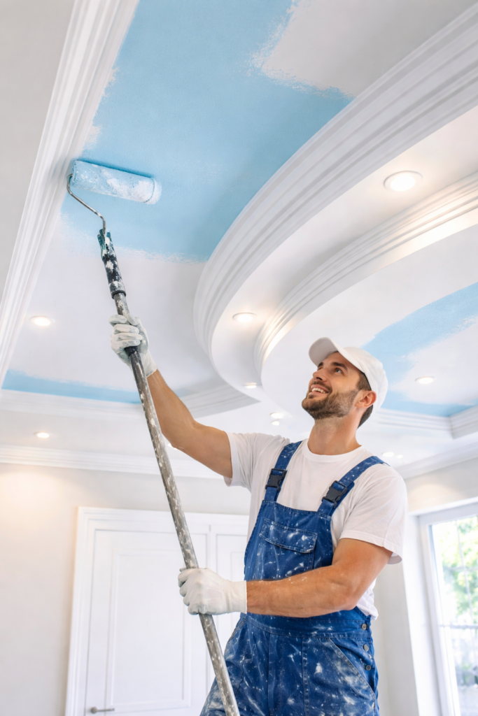 معلم بويات حي الصفا يستخدم دهانات جوتن والجزيرة الأصلية لضمان ثبات الألوان