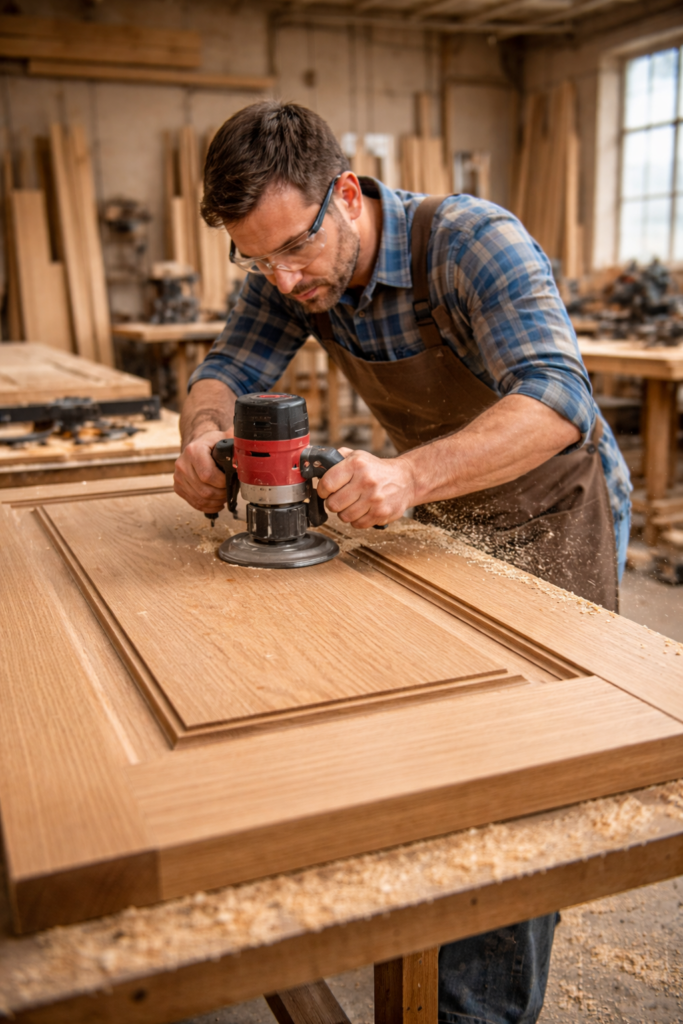 نجار تصنيع أبواب خشب حسب الطلب 