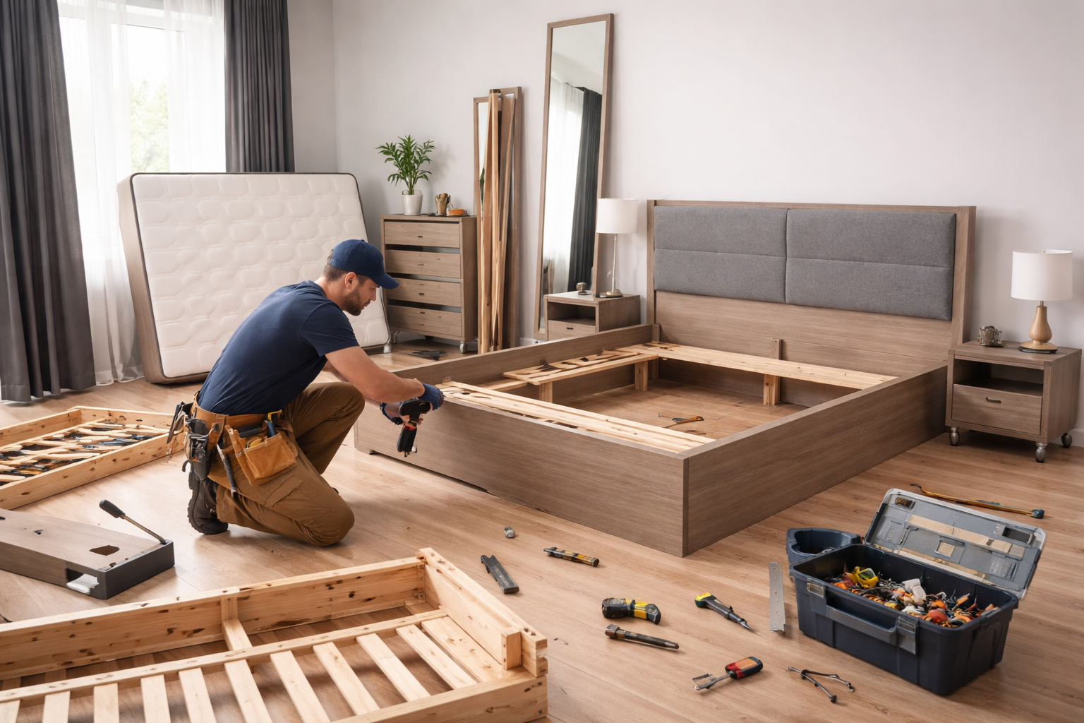 فني نجار فك وتركيب غرف نوم