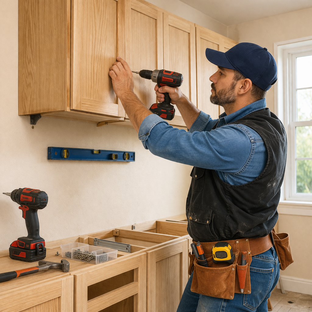 نجار صيانة مطابخ خشب تركيب مفصلات وسحابات الأدراج